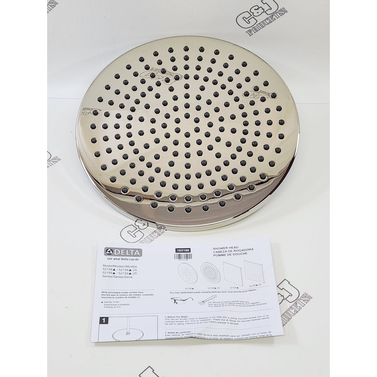 Delta 52158-PN-PR25 2.5 GPM Shower Raincan Shower Head - Polished Nickel