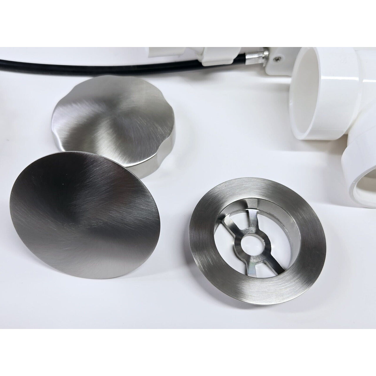 Kohler 7214-BN 1-1/2" Tub Drain Kit with Overflow - Less PVC - Brushed Nickel