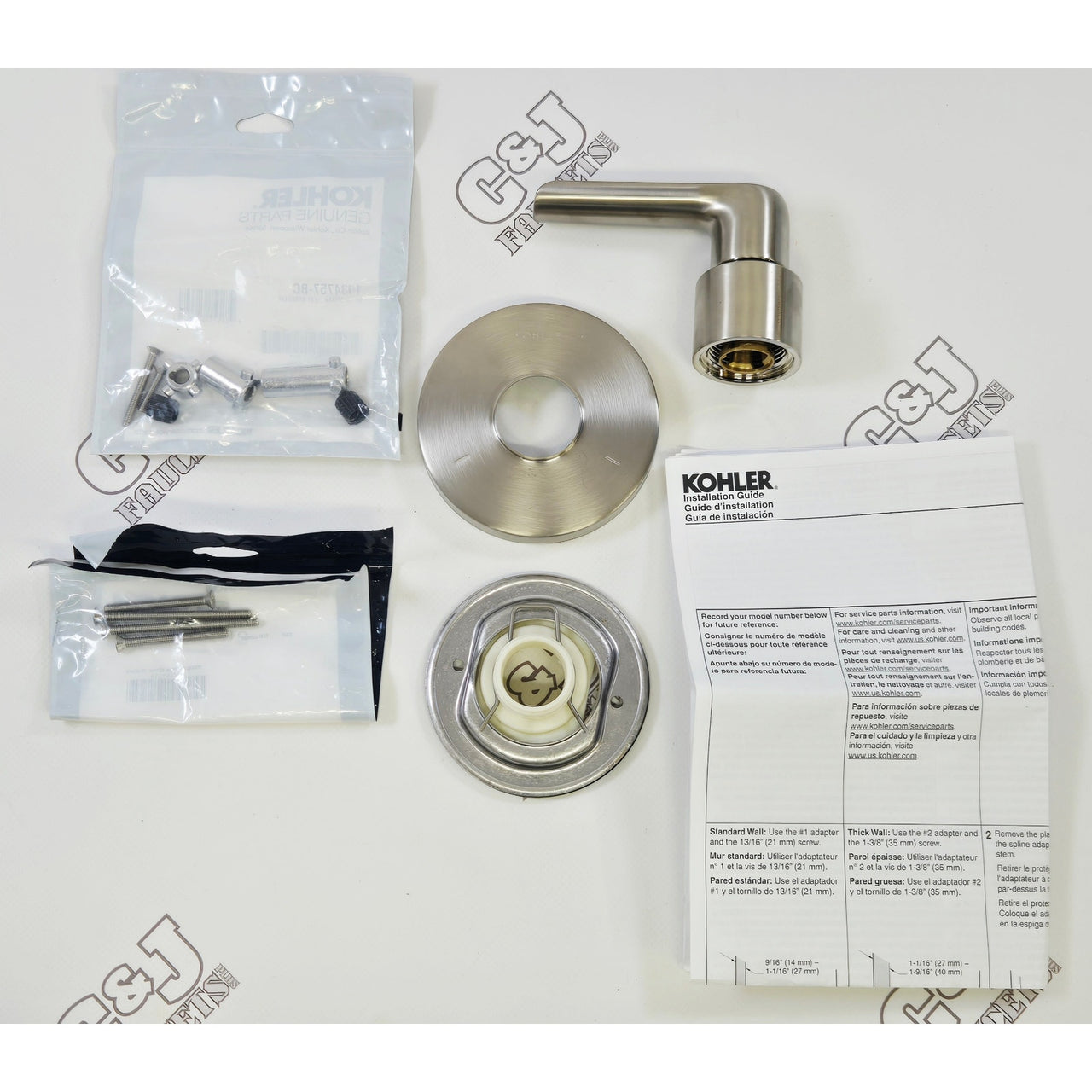 Kohler T97026-4-BN Avid Transfer Valve Trim Lever Handle - Brushed Nickel