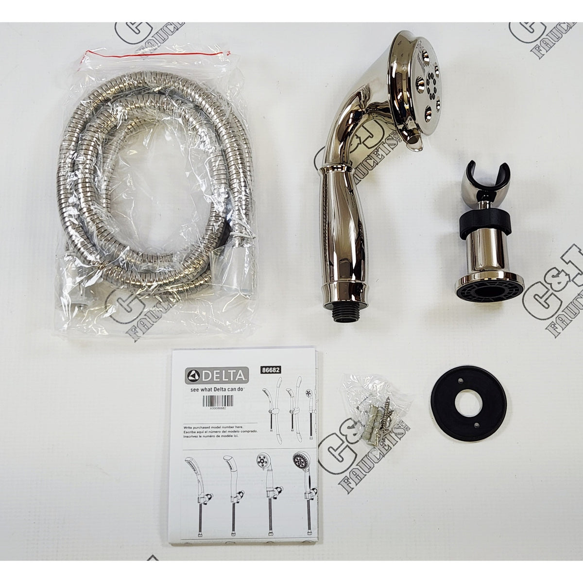 Delta 55433-PN H2Okinetic 1.75 GPM 3-Setting Hand Shower - Polished Nickel