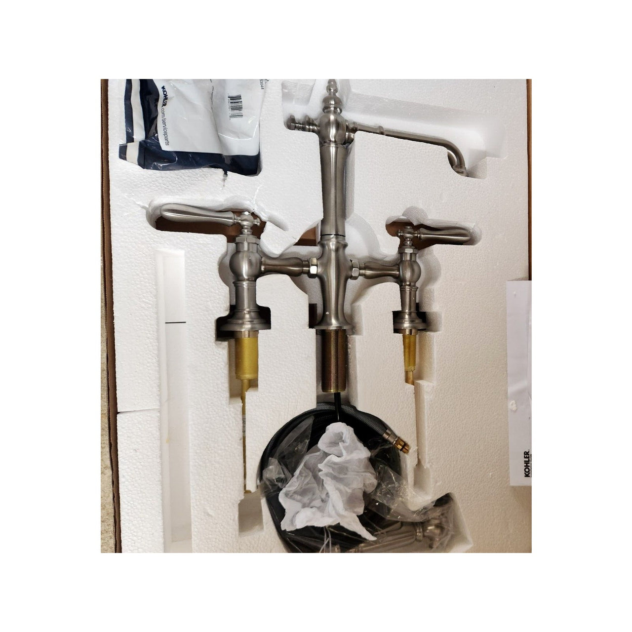 Kohler 76520-4-VS Artifacts Bridge Bar Sink Faucet - Vibrant Stainless