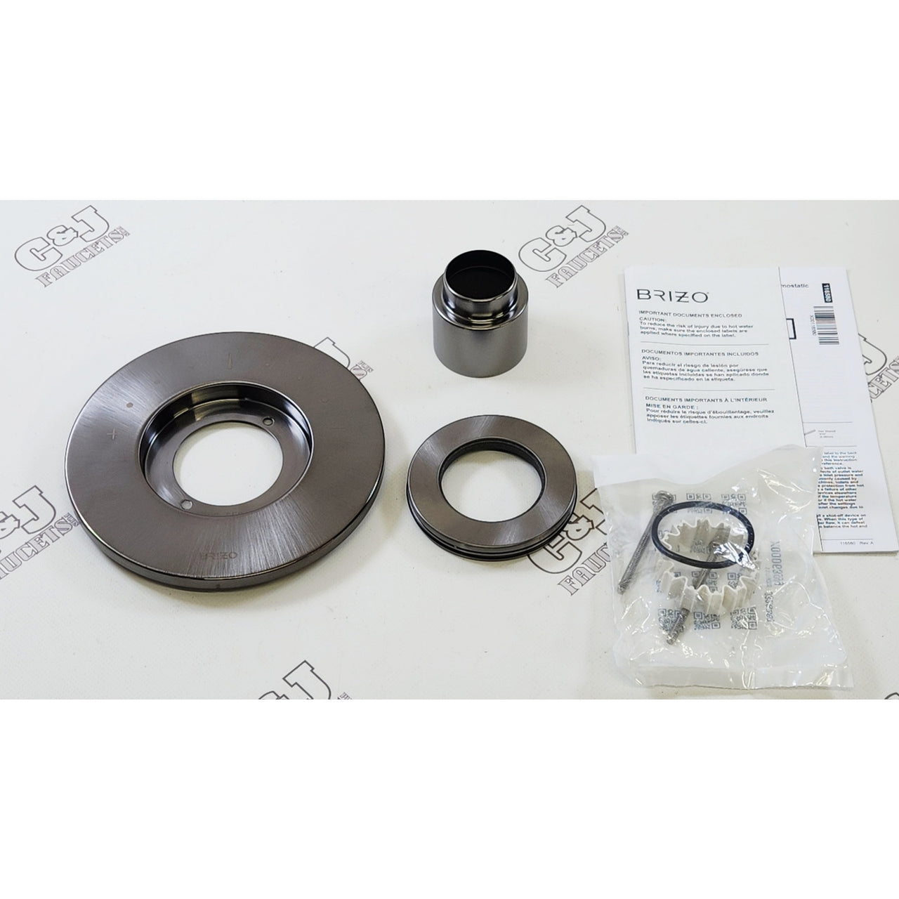 Brizo T66T035-SLLHP Litze 3/4" Thermostatic Valve Trim - Luxe Steel READ