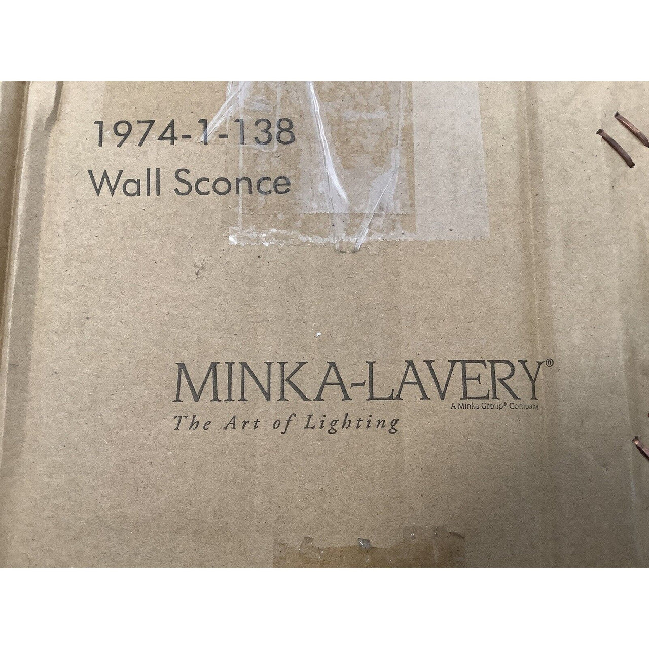Minka Lavery 1974-1-138 Aspen Wall Sconce - Bronze Finish w/ Rustic Scavo Glass