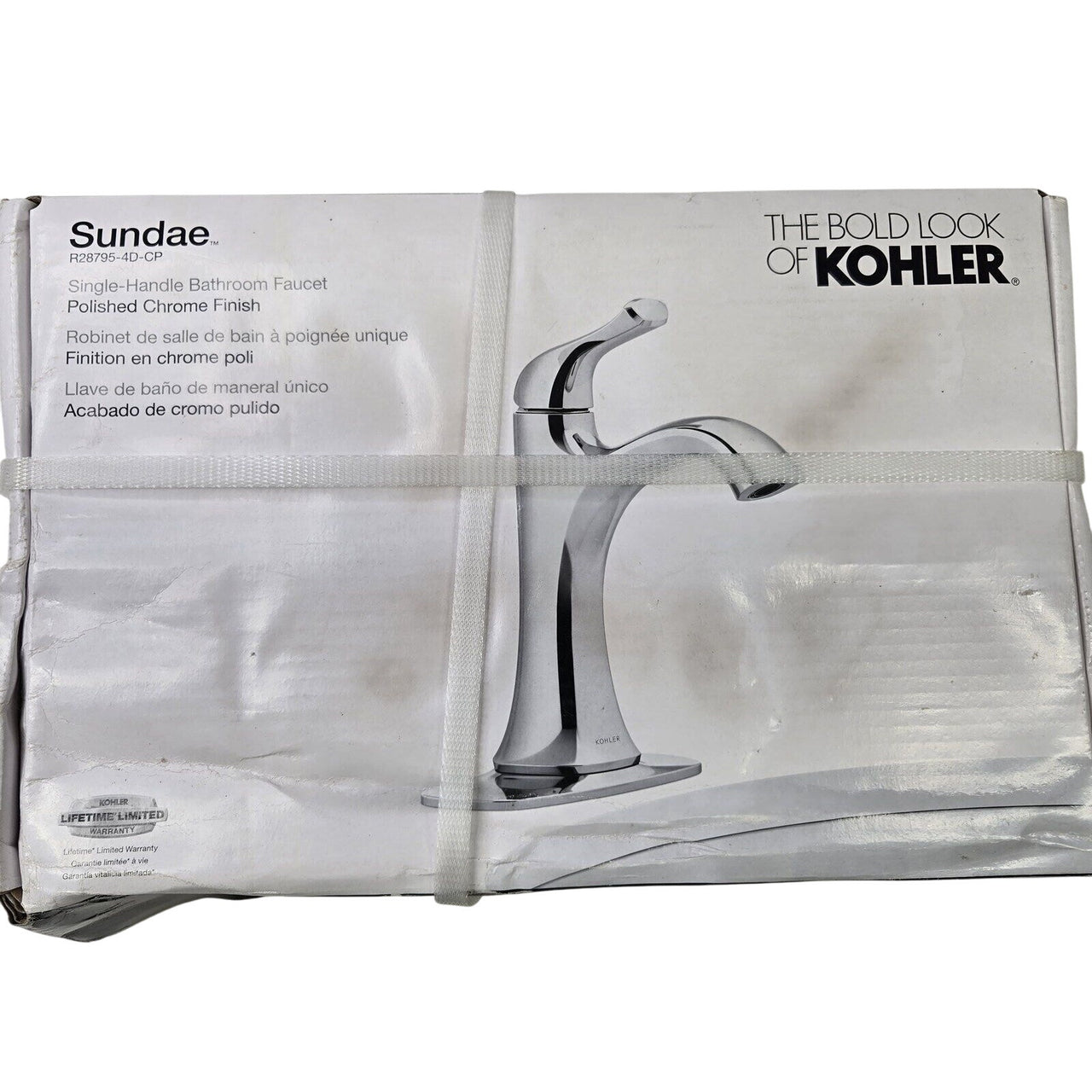 Kohler R28795-4D-CP Sundae Single Hole Bathroom Faucet - Polished Chrome