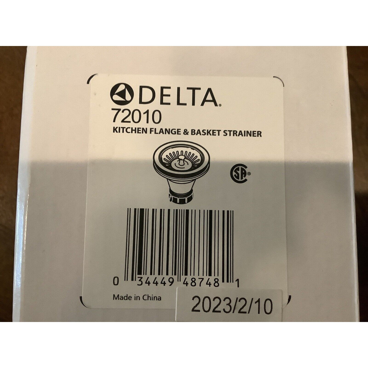 Delta 72010 Kitchen Sink Flange and Strainer - Chrome