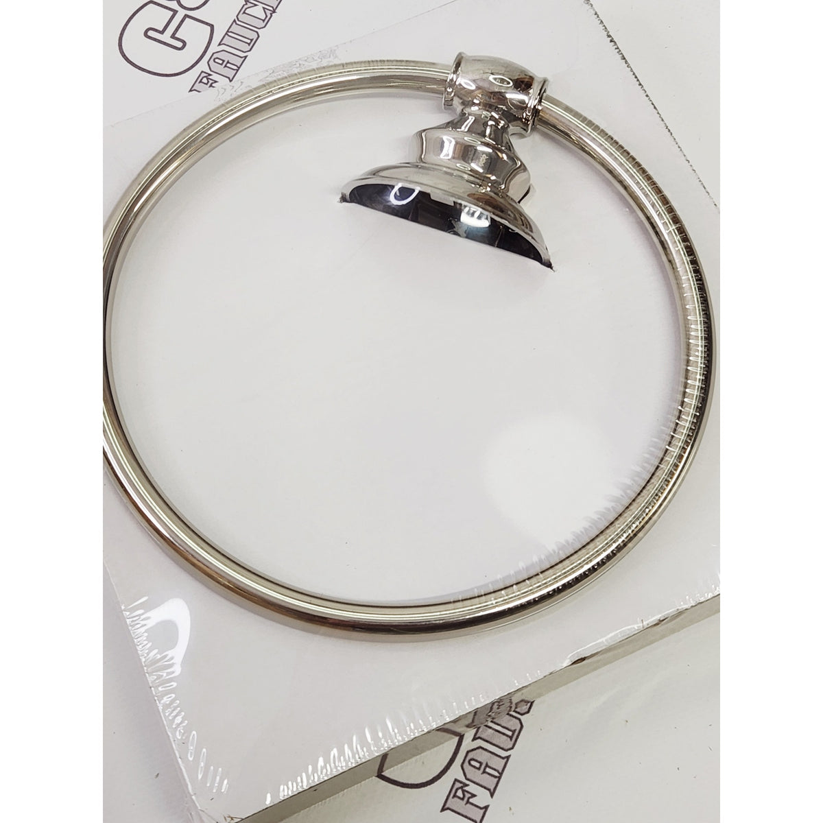 Signature Hardware 446916 Beasley 6-1/2" Towel Ring - Polished Nickel