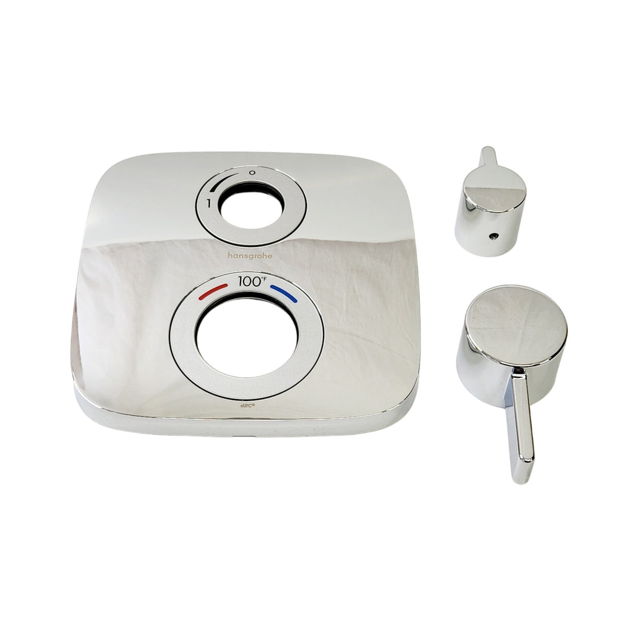 hansgrohe 15707001 Ecostat E Thermostatic Shower Valve Trim - Chrome READ