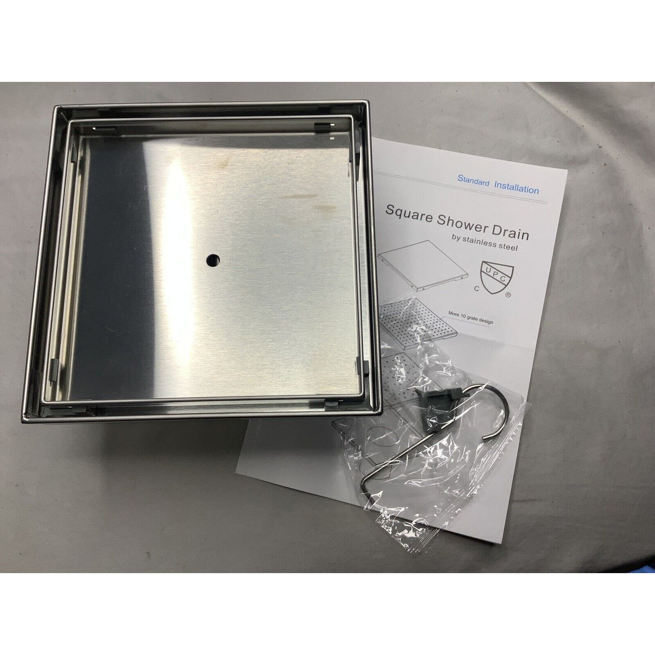 Signature Hardware 406497 Cohen 6" Tile Insert Shower Drain - Stainless Steel