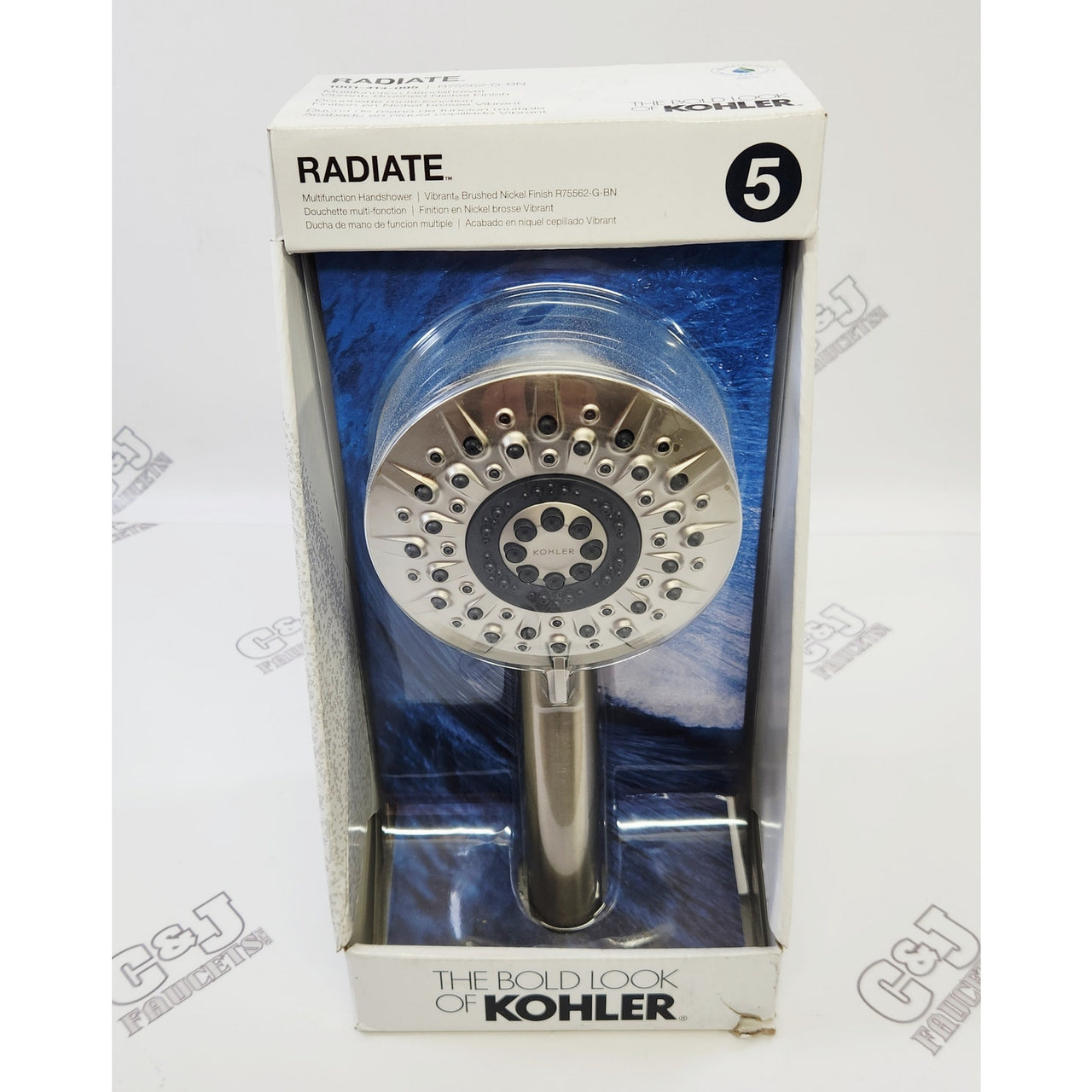 Kohler R75562-G-BN Radiate 1.75 GPM Handheld Shower Head - Brushed Nickel