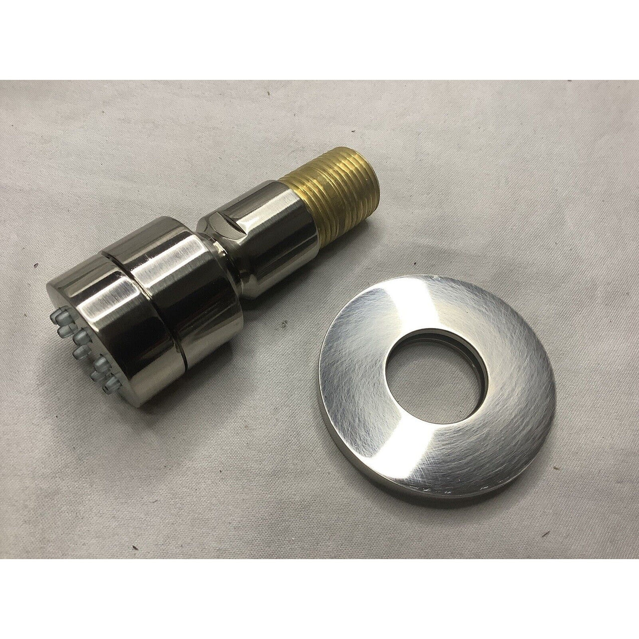 Signature Hardware 329641 Single Function Round Brass Body Spray -Brushed Nickel