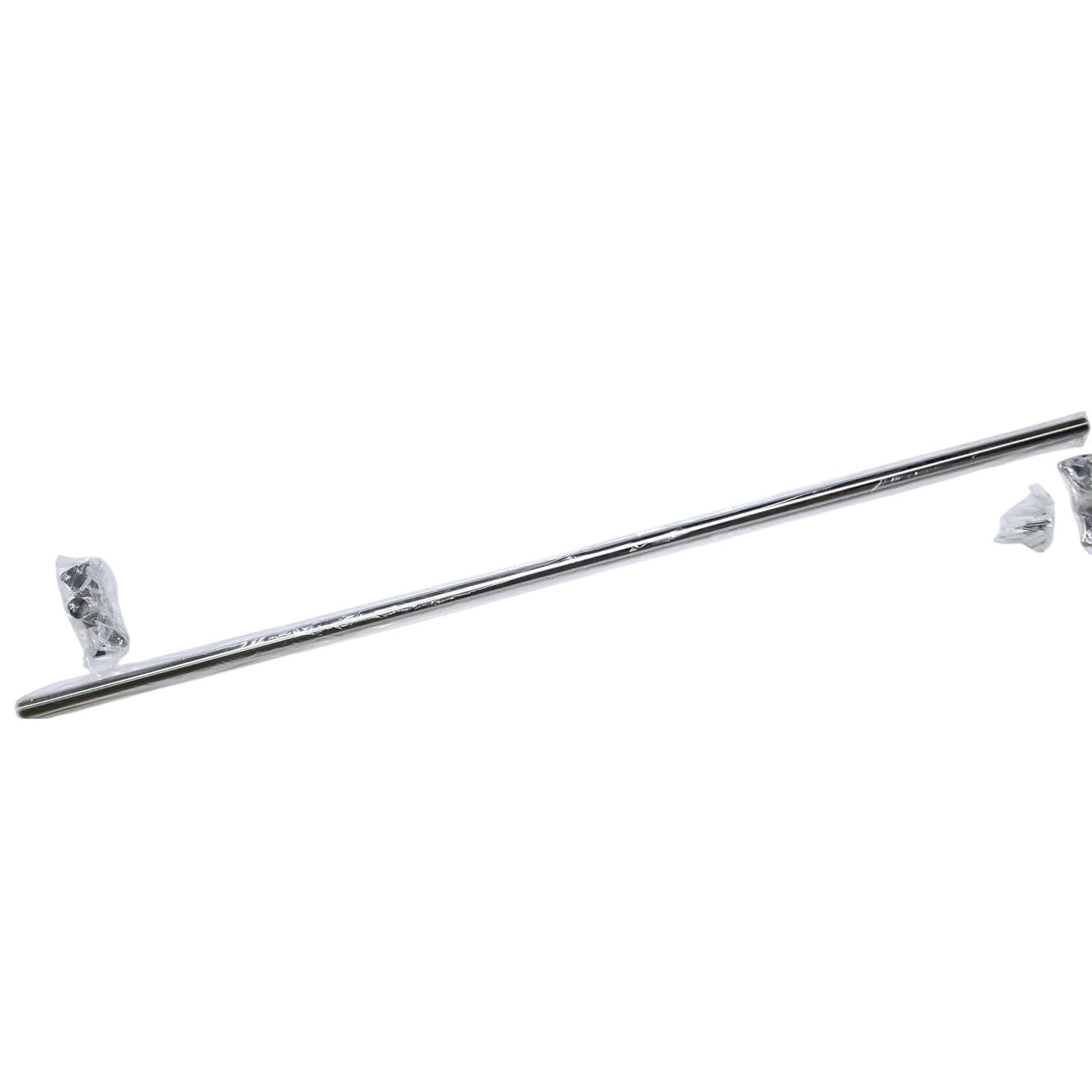 Signature Hardware 466739 60" Straight Brass Shower Rod - Brushed Nickel