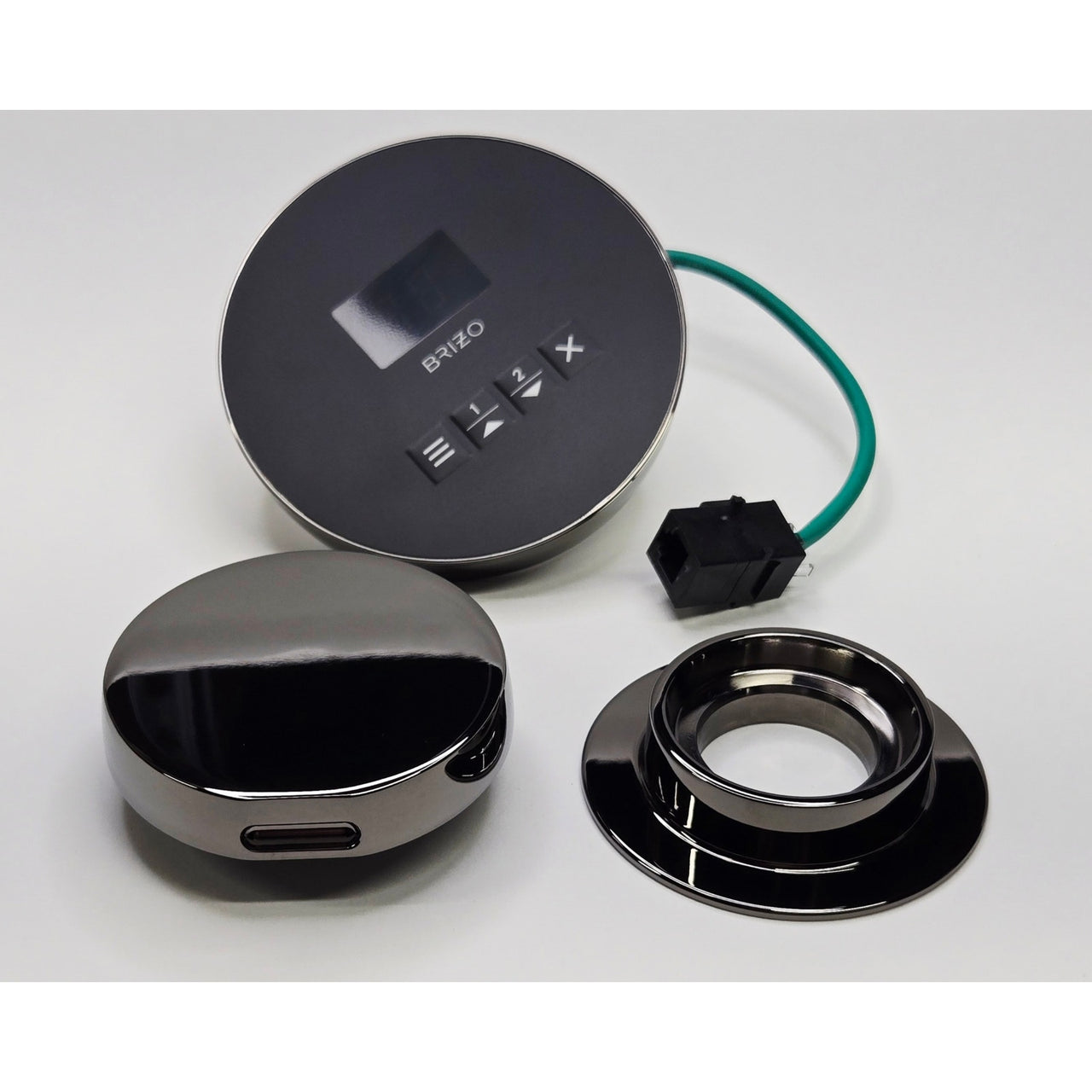 Brizo 8CH-250R-BNX-L Mystix Round Steam Control Unit and Steam Head - Black Onyx