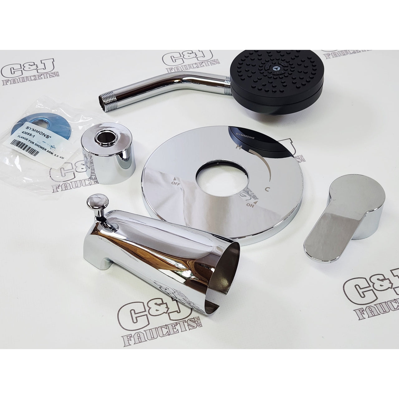 Symmons 679215TRM Identity 1.5 GPM Tub and Shower Trim Kit - Polished Chrome