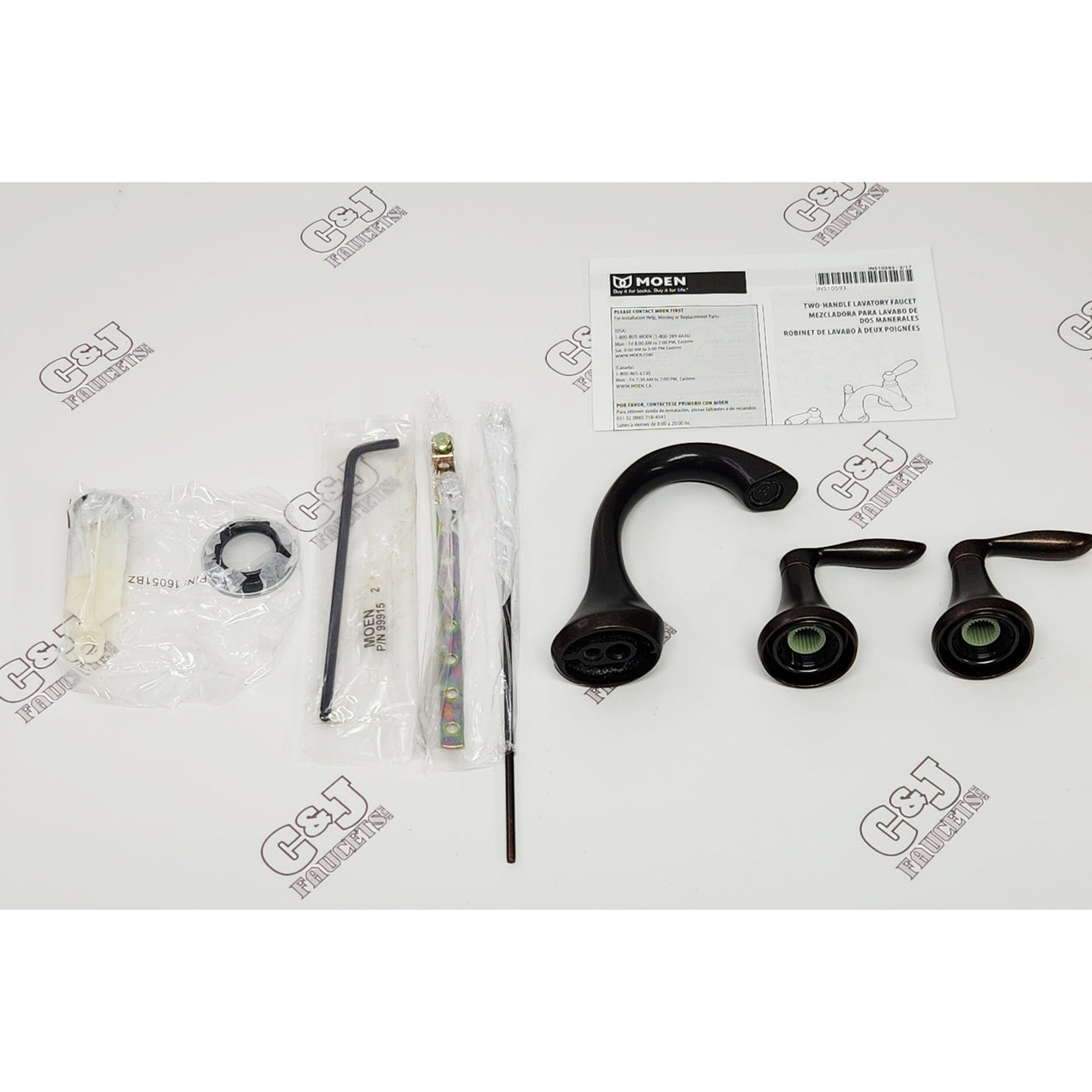 Moen T6420ORB Eva Widespread High Arc Bathroom Faucet - Oil Rubbed Bronze