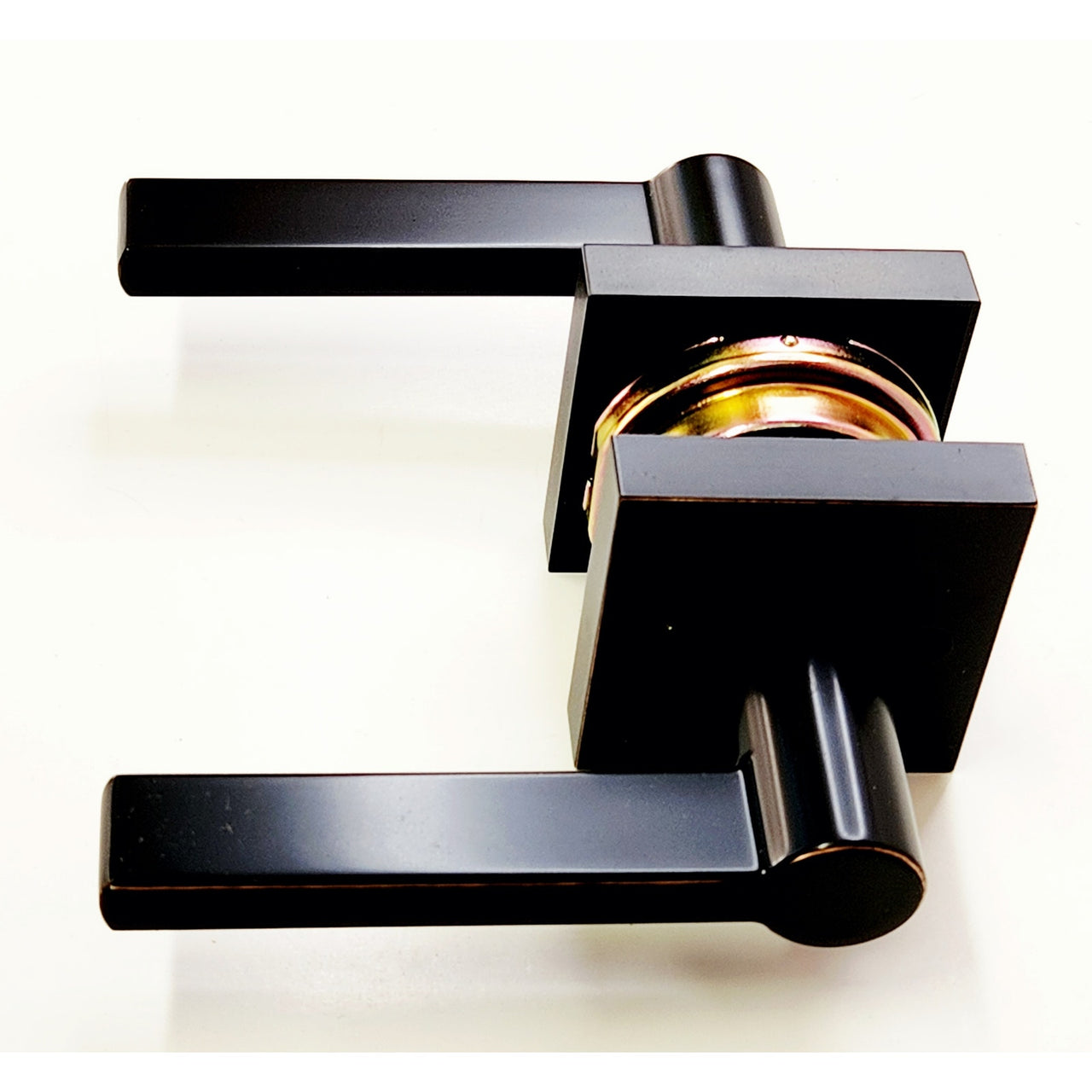 Miseno MLK4022ORB Lorton Flat Bar Passage Lever Set - Oil-Rubbed Bronze