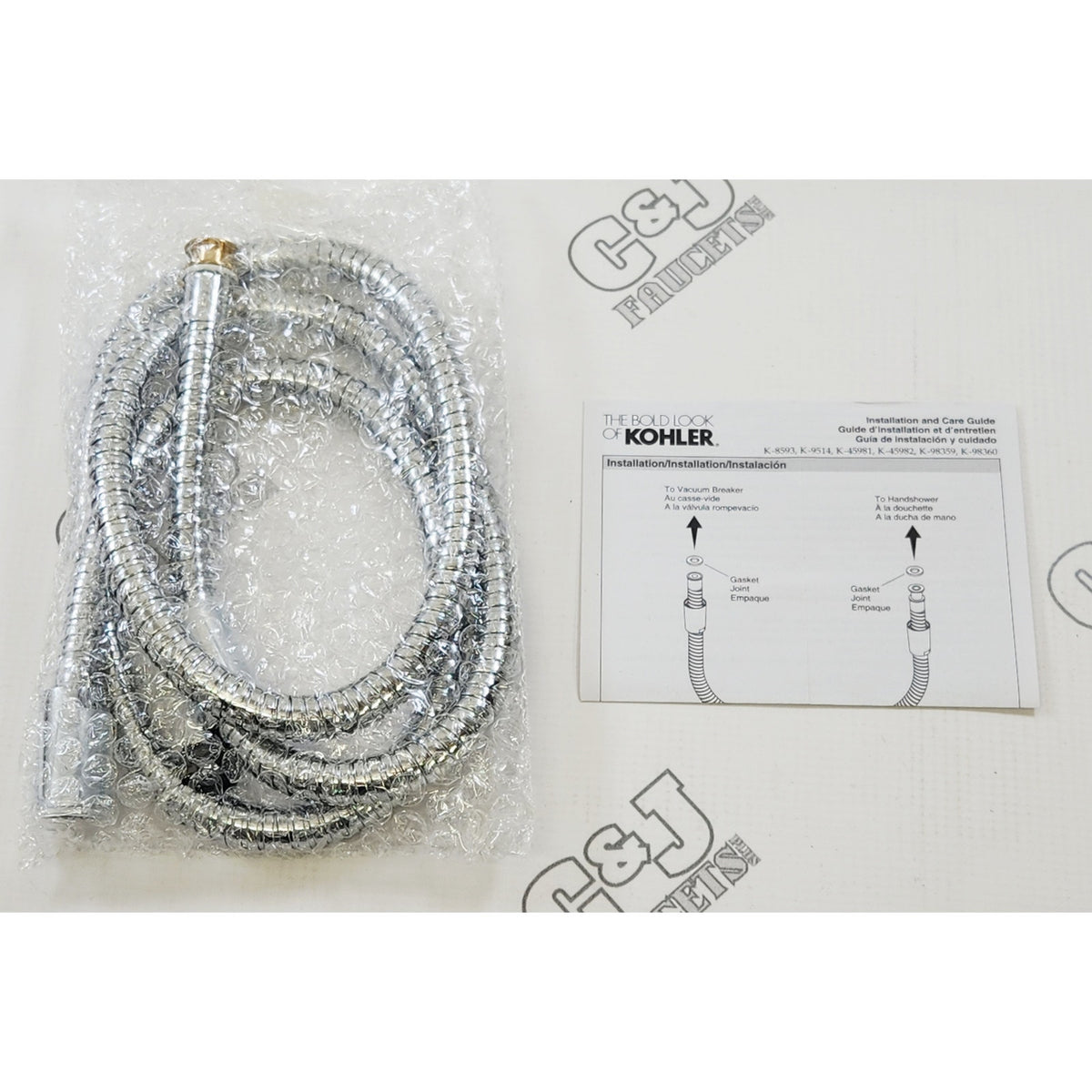 Kohler 9514-CP MasterShower 60" Metal Hand Shower Hose - Polished Chrome