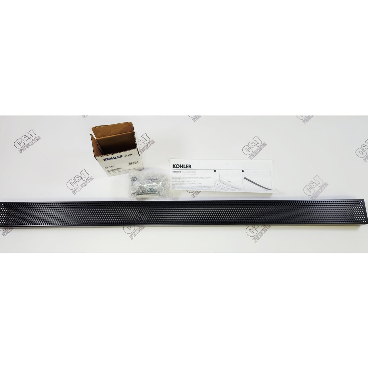 Kohler 80659-BL 2-1/2" x 36" Linear Perforated Shower Drain Grate - Matte Black
