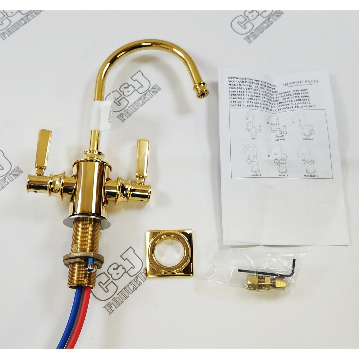 Newport Brass 3170-5603/03N Adams Water Dispenser - Uncoated Brass