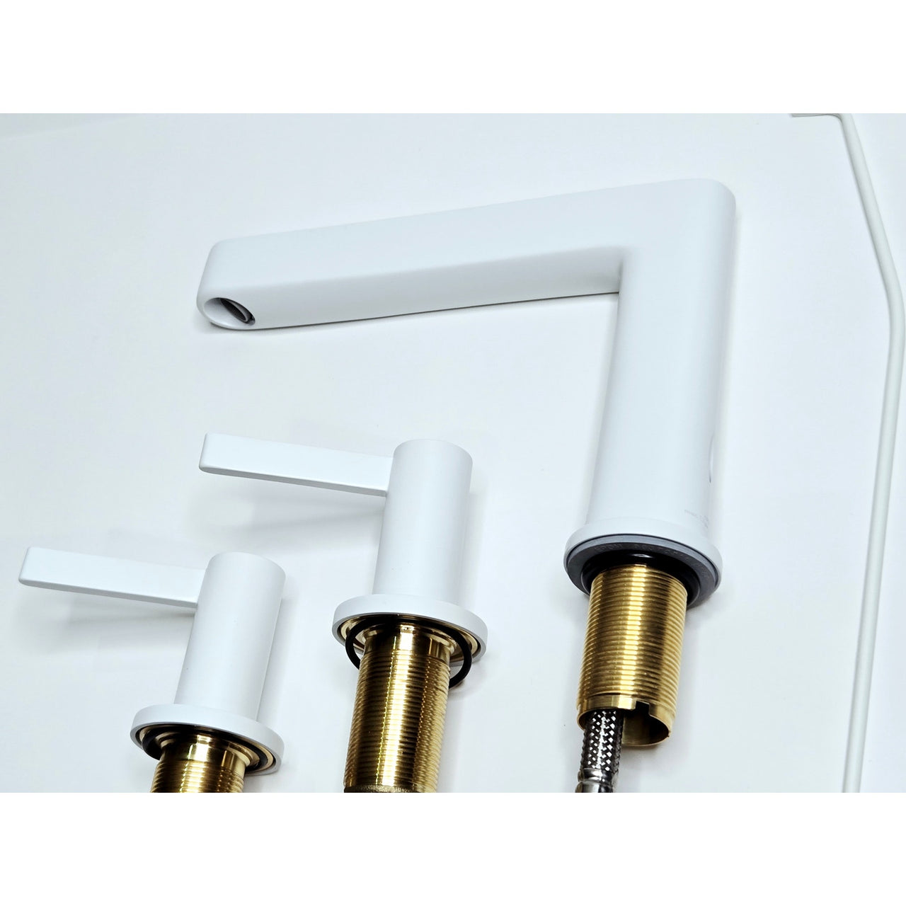 hansgrohe 76033701 Finoris 1.2 GPM Widespread Bathroom Faucet - Matte White