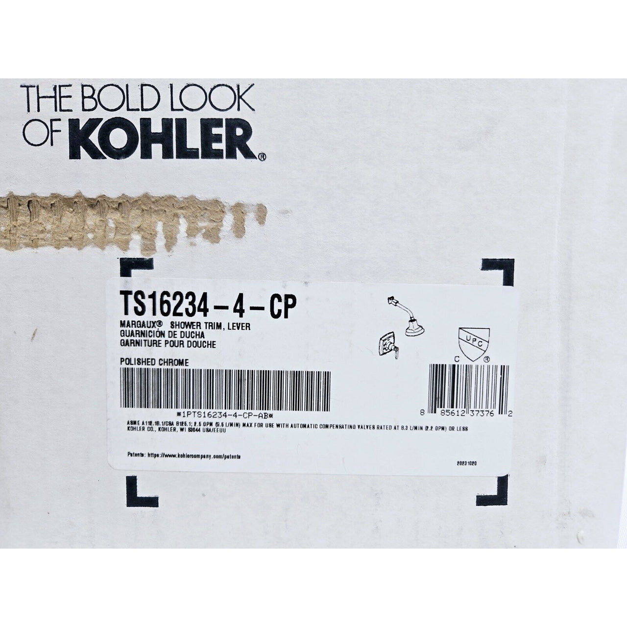 Kohler TS16234-4-CP Margaux Rite-Temp Shower Trim Only - Polished Chrome *READ