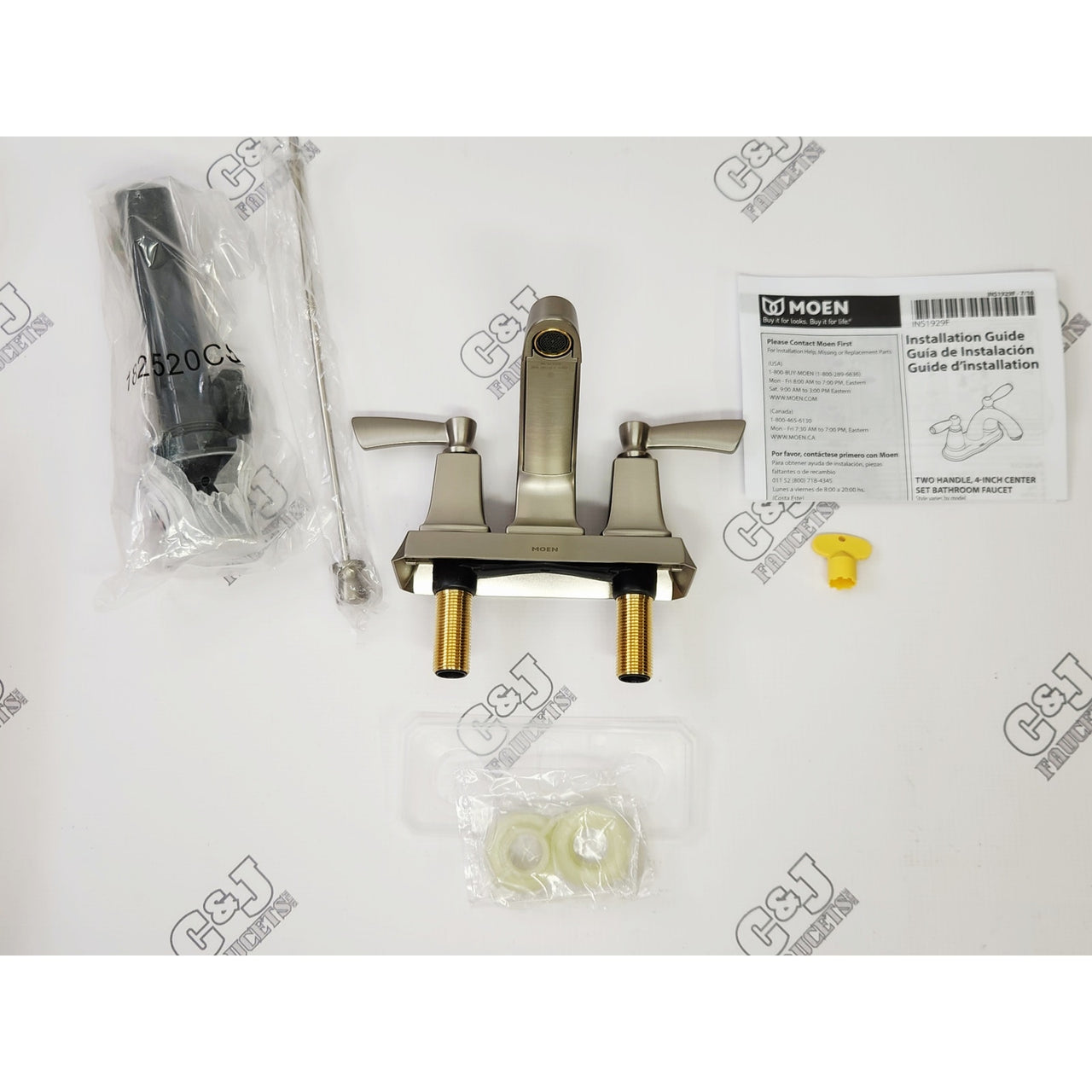 Moen WS84922SRN Conway 4" Centerset Bathroom Faucet - Brushed Nickel