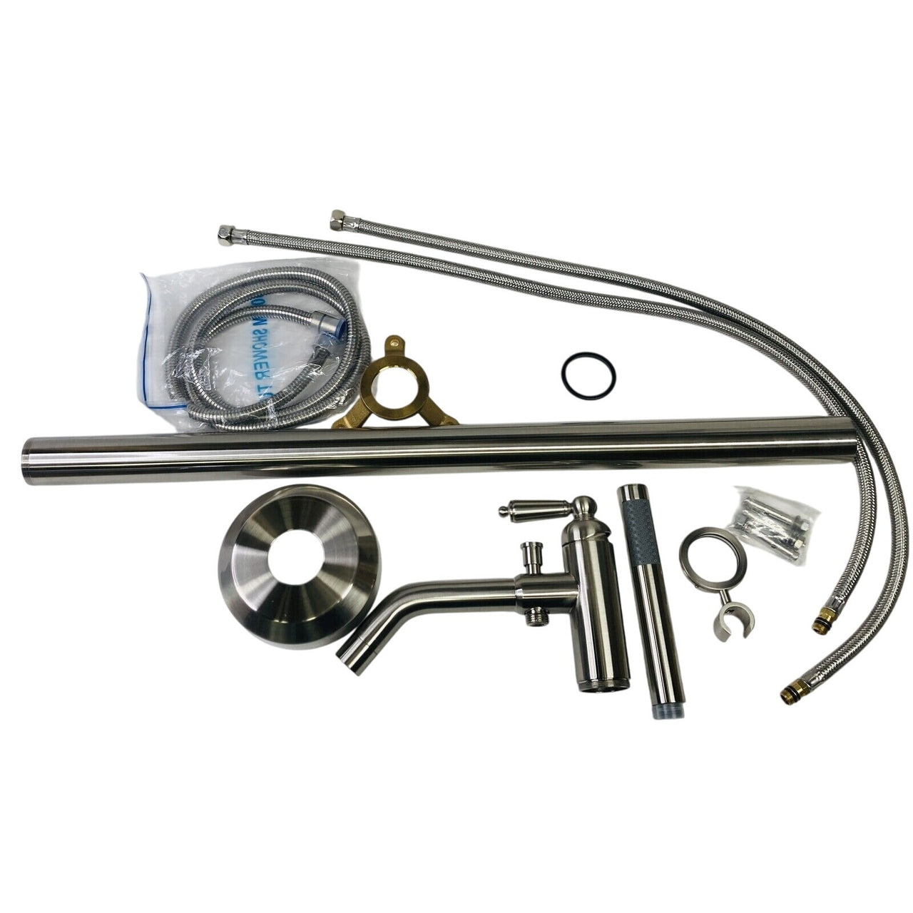 Signature Hardware 422776 Napier Floor Mounted Tub Filler - Brushed Nickel