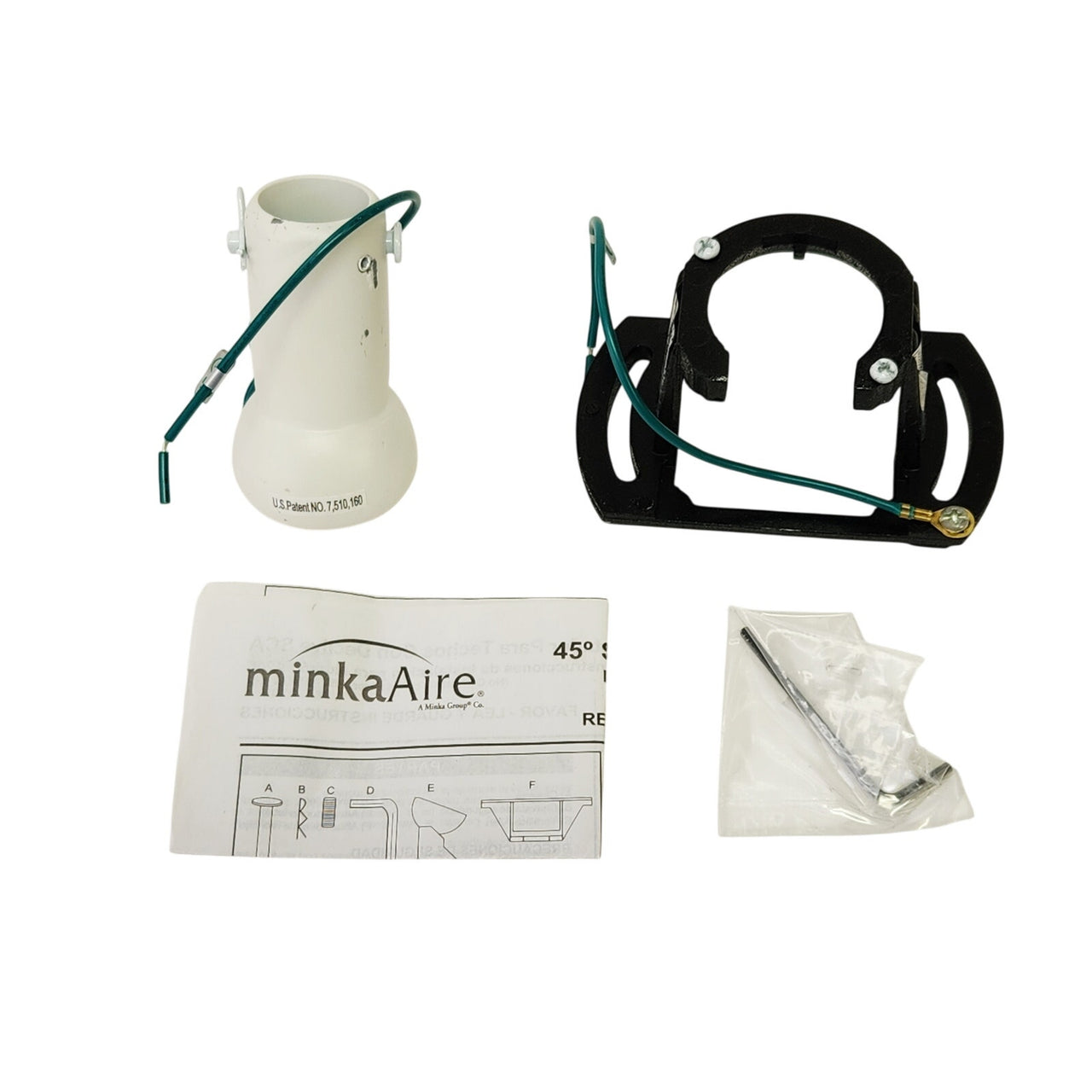 MinkaAire AZ45-WHF 45° Sloped Ceiling Adapter - Flat White READ