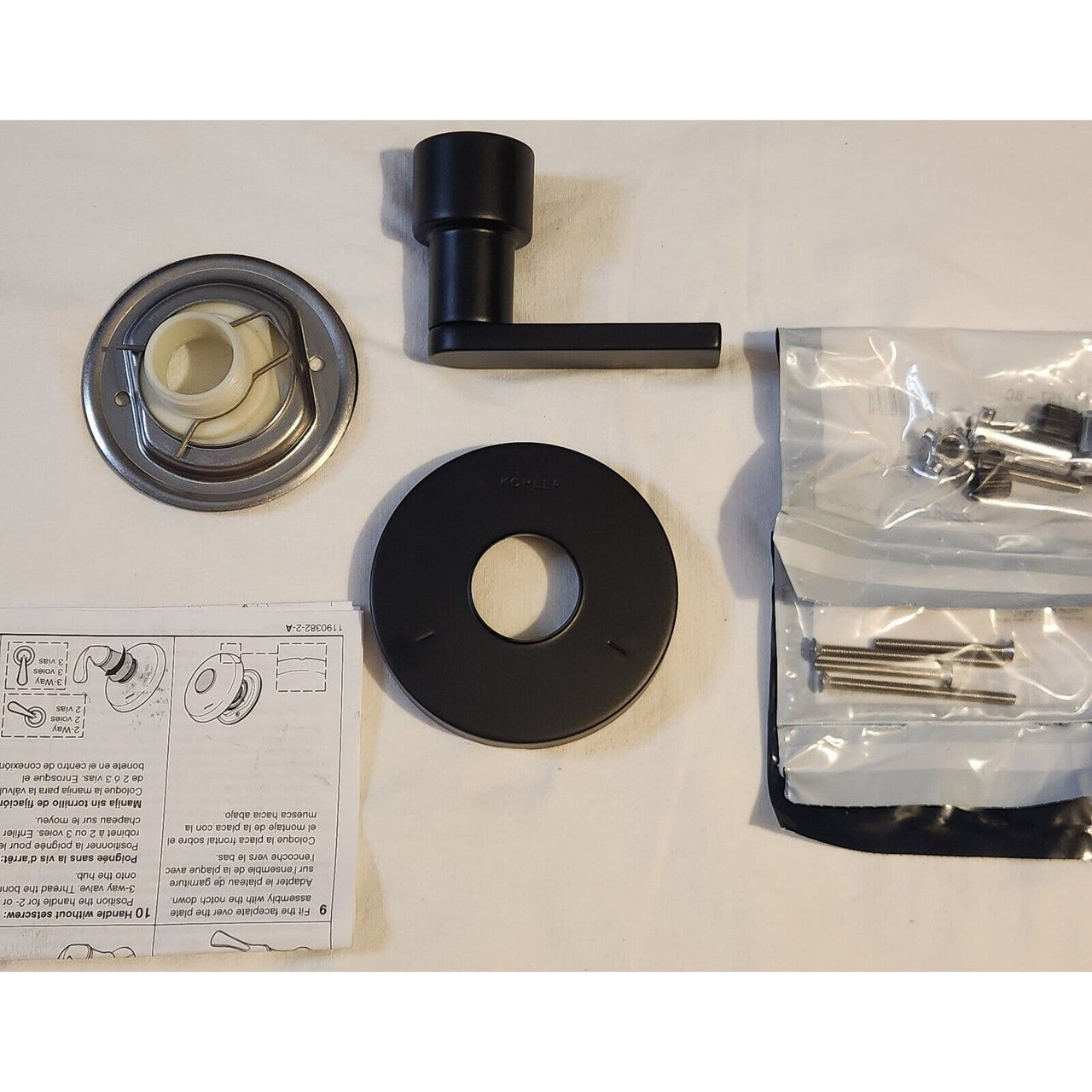 Kohler T73140-4-BL Composed Transfer Trim with Lever Handle - Matte Black