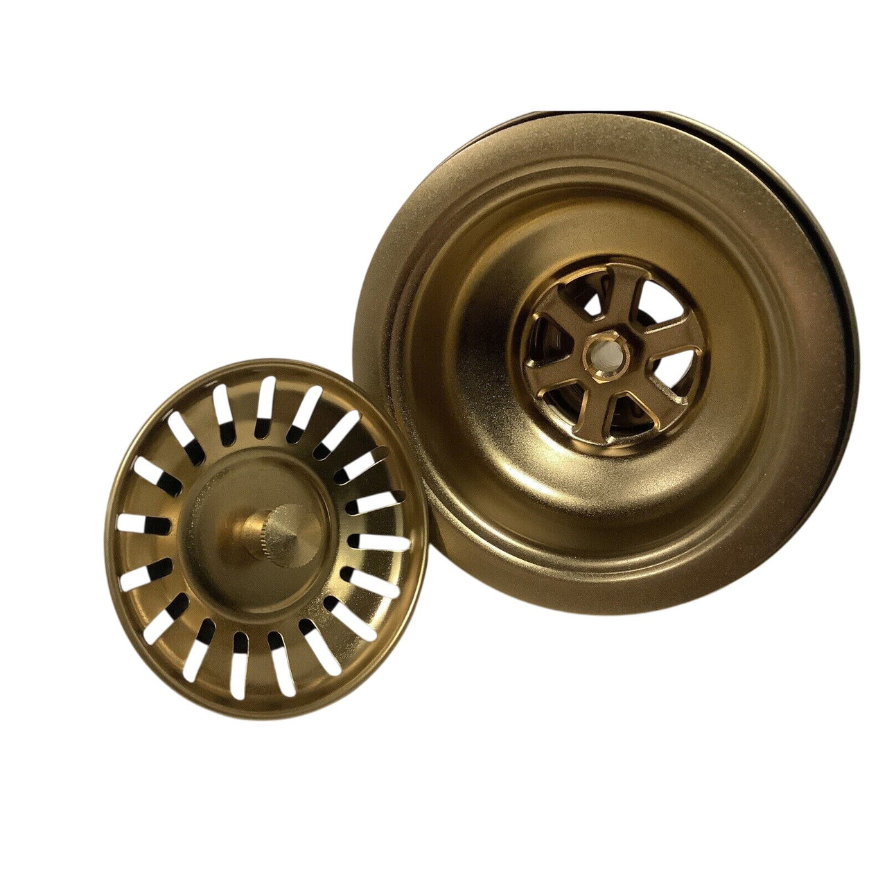 Signature Hardware 441101 Atlas 3-1/2" Basket Strainer - Matte Gold