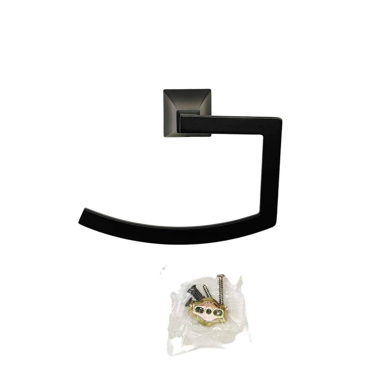 Signature Hardware 477021 Vilamonte Bathroom 6-1/2" Towel Ring -Matte Black READ