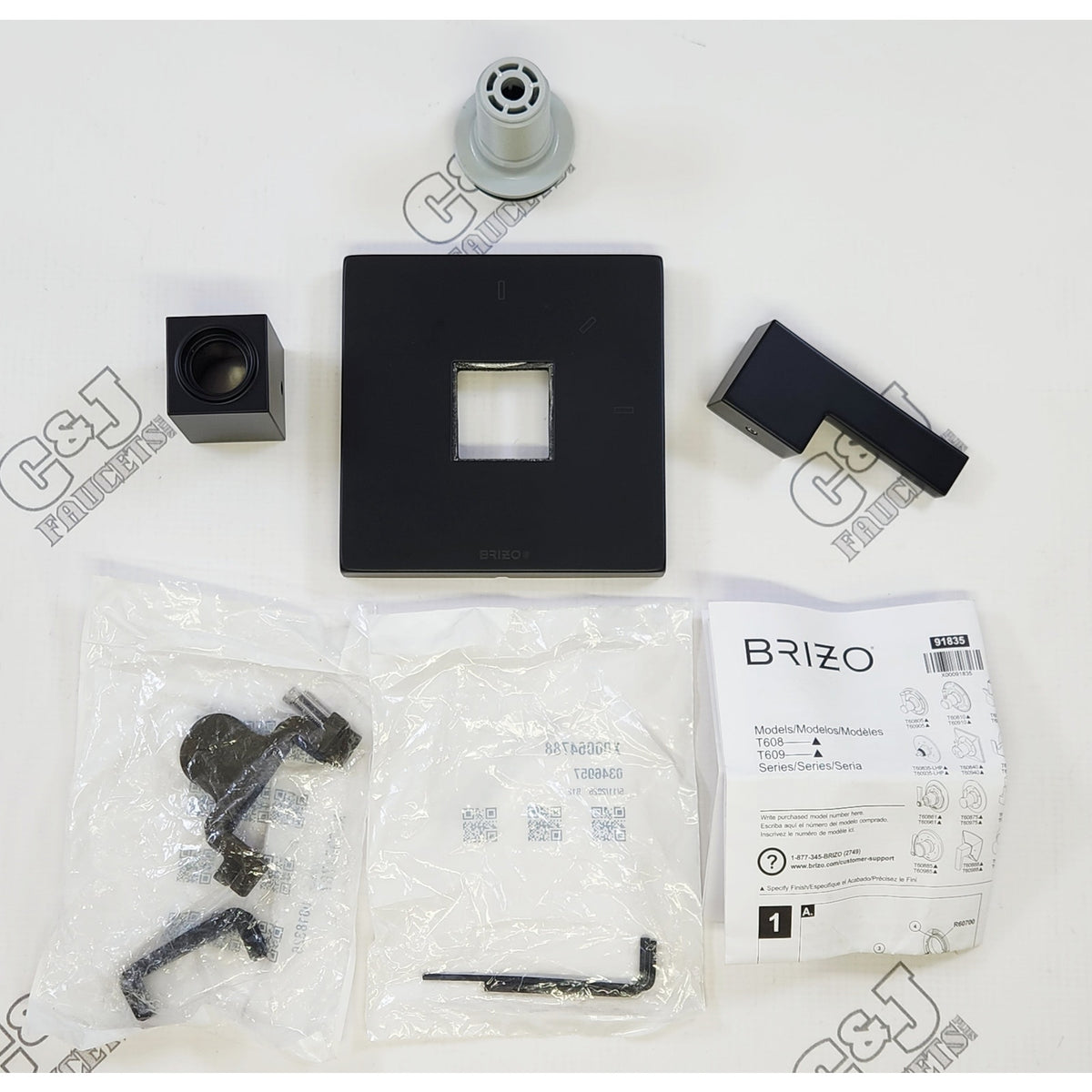 Brizo T60880-BL Siderna 3-Function Bathroom Diverter Trim - Matte Black