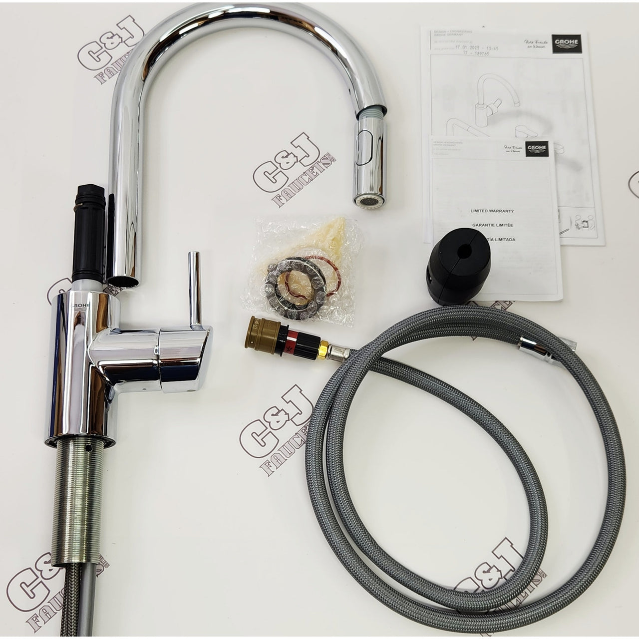 Grohe 32665003 Concetto Pull Down Kitchen Faucet 1.75 GPM -StarLight Chrome READ