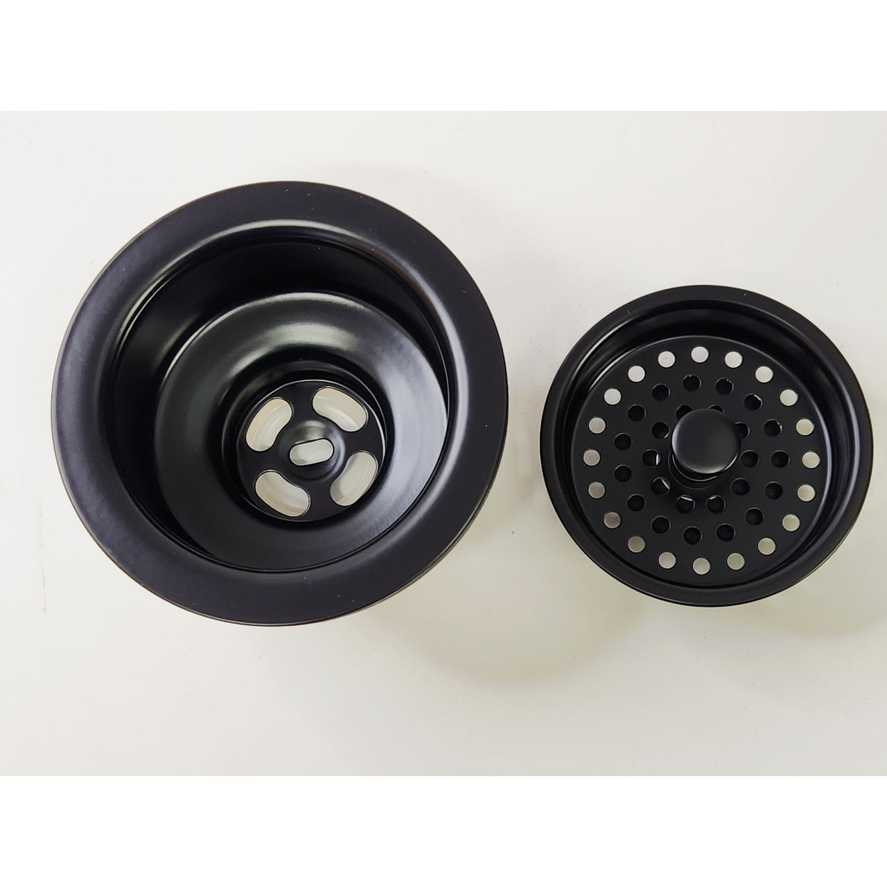 Signature Hardware 480531 3-1/2" Strainer Basket with Lift Stopper - Matte Black