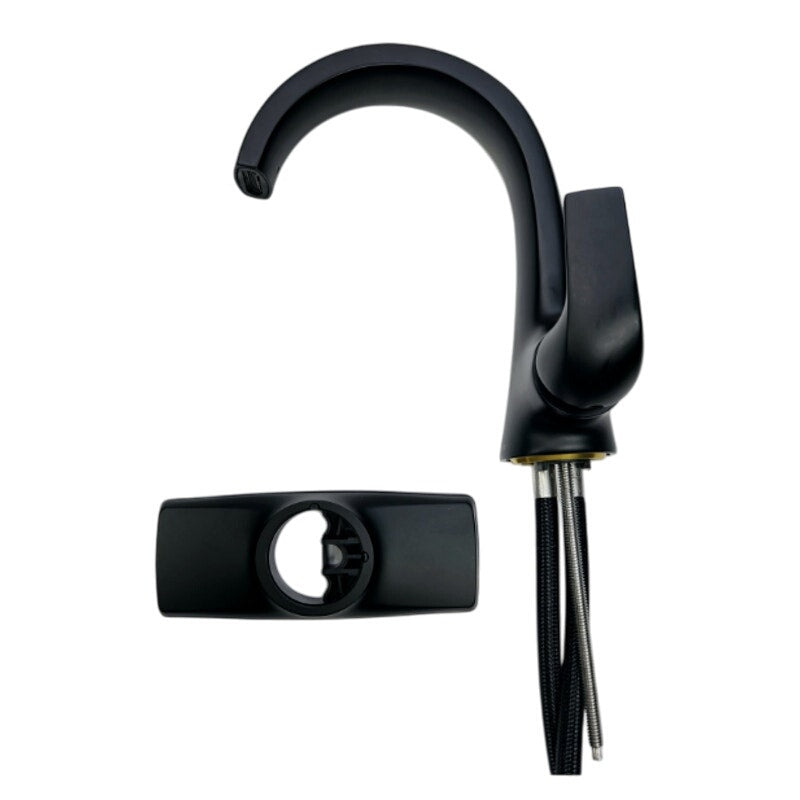 Kohler R30577-4D-BL Cursiva Single Handle Bathroom Faucet - Matte Black