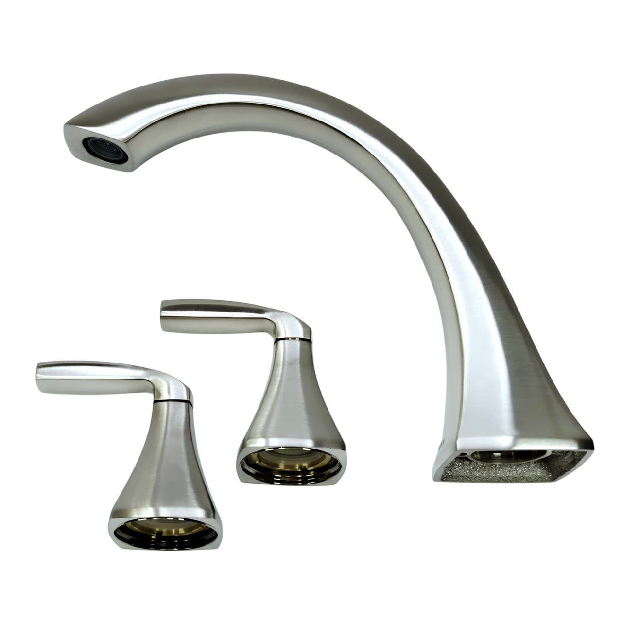 Moen T693BN Voss Deck Mounted Roman Tub Filler Trim Less Valve - Brushed Nickel
