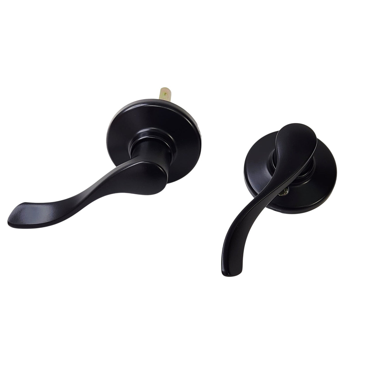 Kwikset 200BL-514 Balboa Reversible Passage Leverset - Matte Black