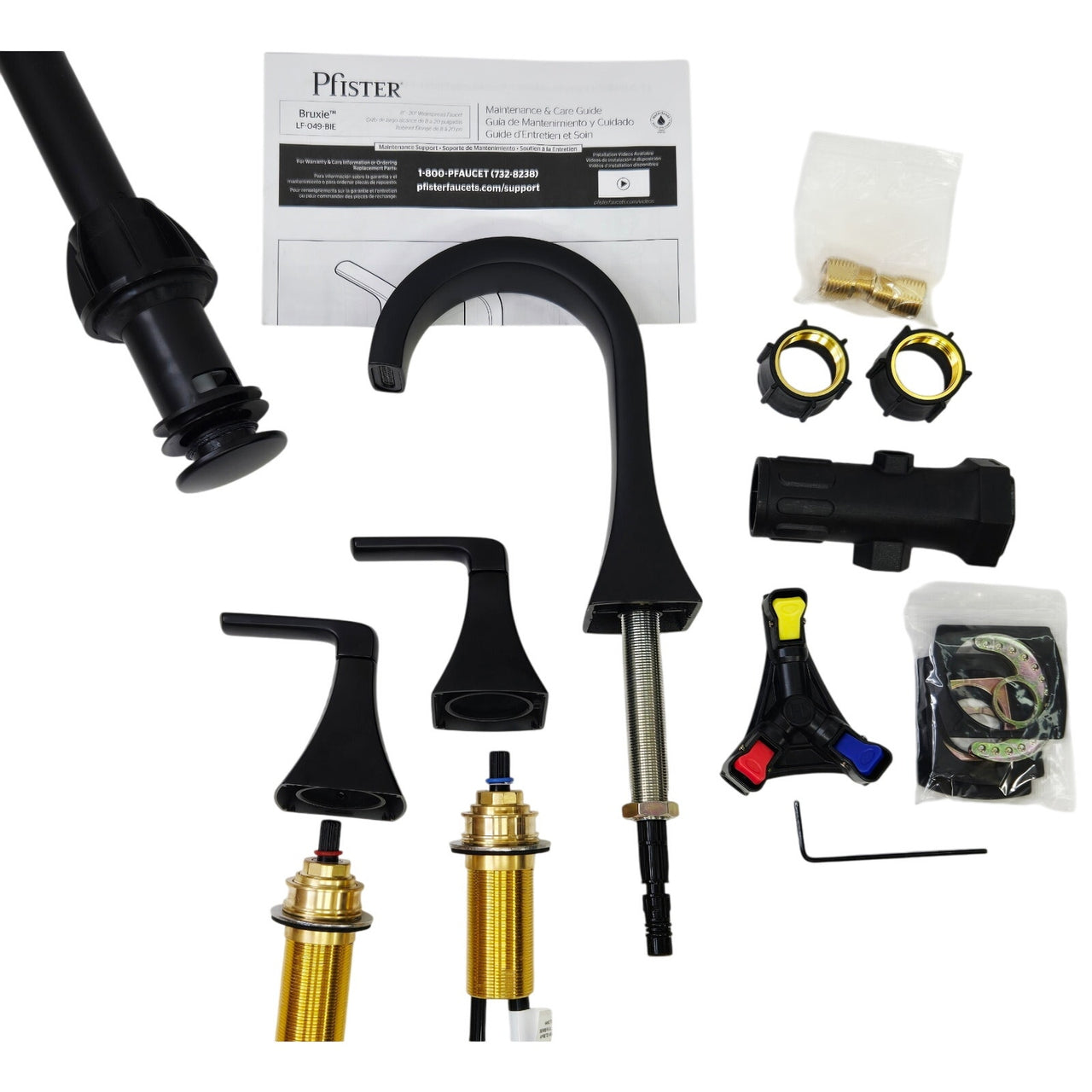 Pfister LF-049-BIESDB Bruxie Widespread Bathroom Faucet - Matte Black READ
