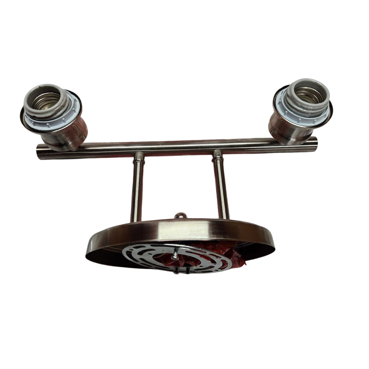 Hampton Bay HD-8002 WH-BN Glenhurst Vanity Light Fixture - White/Brushed Nickel
