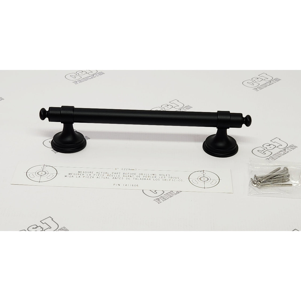 Kohler R27234-BL Carmichael 9 in Grab Bar - Matte Black