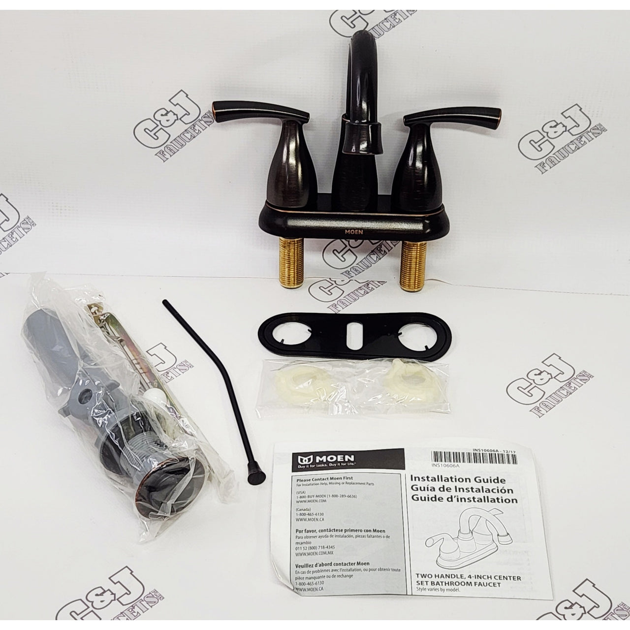 Moen 84128BRB Essie 2-Handle Centerset Bathroom Faucet - Mediterranean Bronze