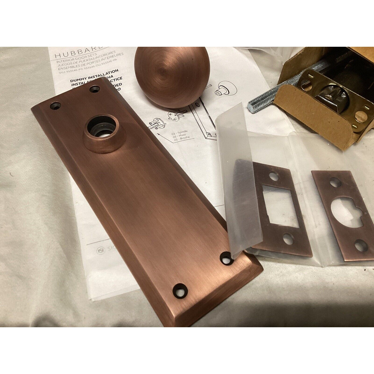 Signature Hardware 480924 Hubbard Passage Door Knob Set - Brushed Bronze