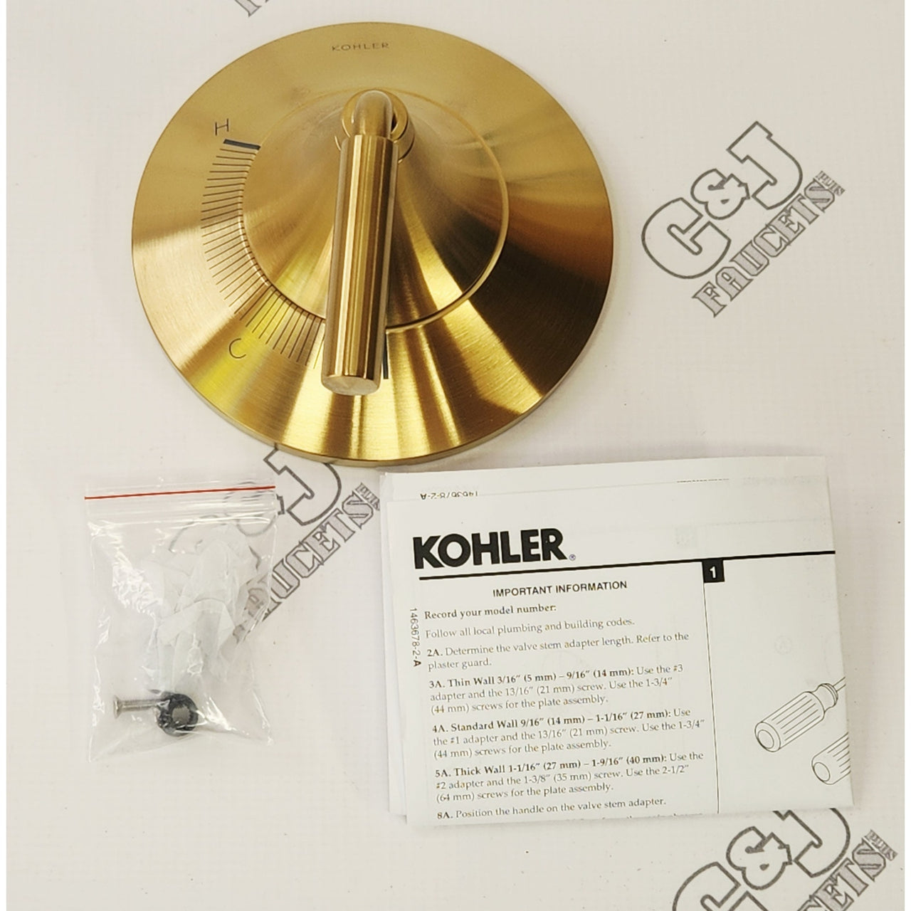 Kohler TS23954-4-2MB Tone Valve Trim Only - Vibrant Brushed Moderne Brass