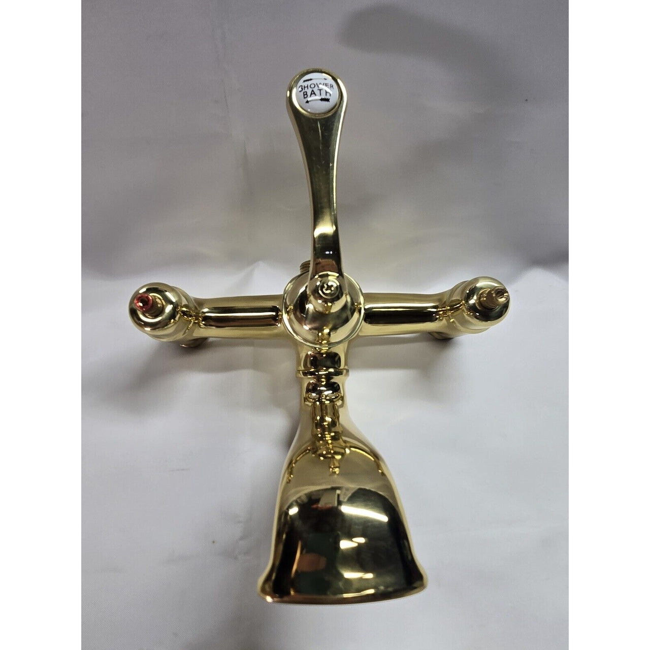 Kingston Brass AE553T2 Aqua Vintage Wall Mounted Tub Filler-Polished Brass *READ