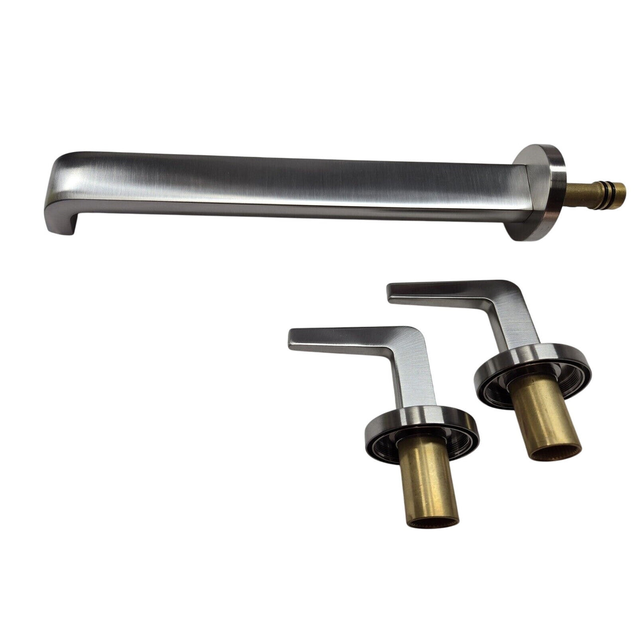 Signature Hardware 485012 Drea Wall-Mount Tub Filler - Brushed Nickel