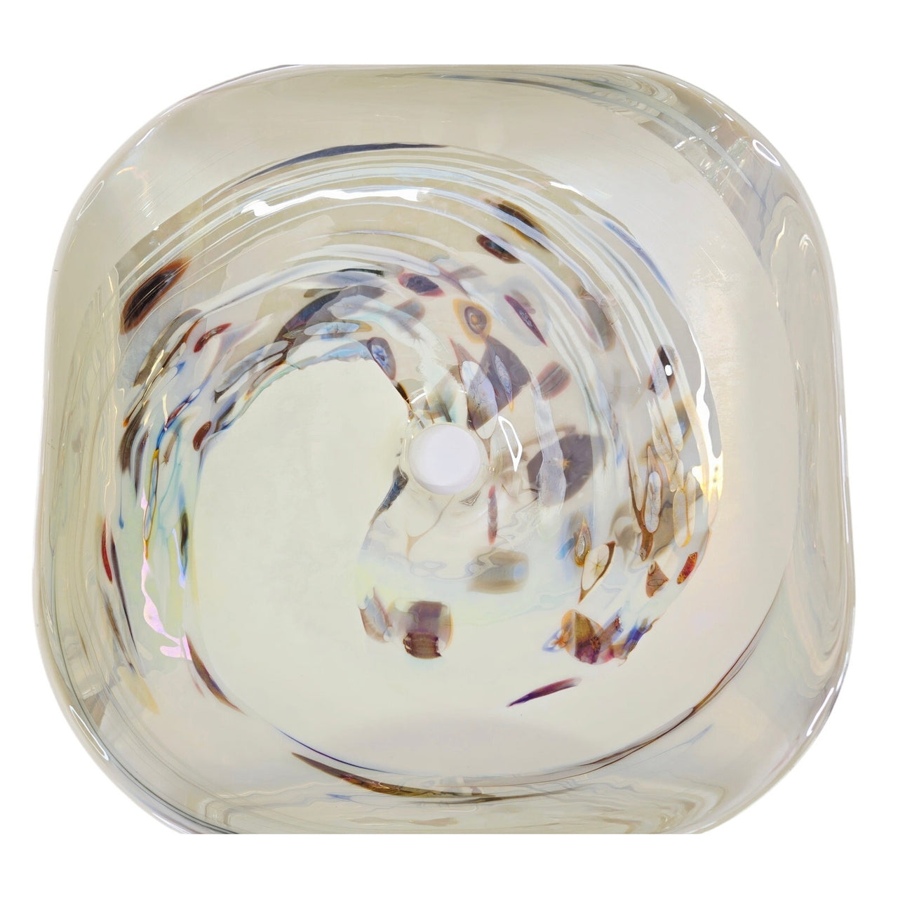 Murano MG1515-SY Glass Vessel Bathroom Sink with Seaspray Finish READ