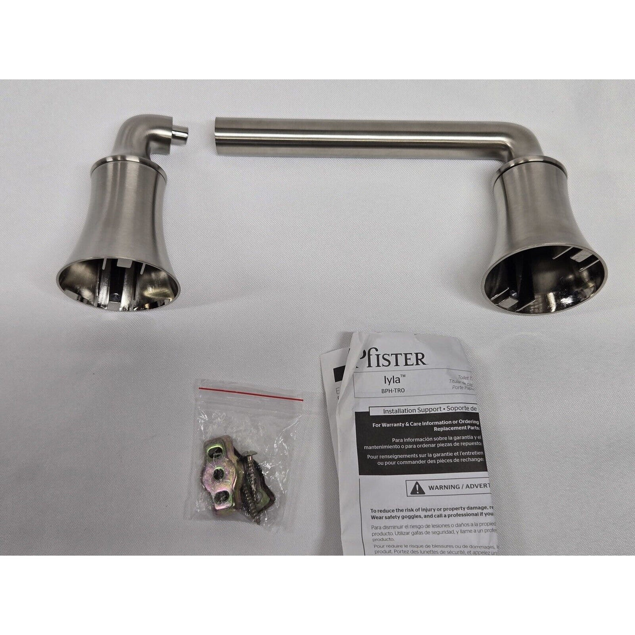 Pfister BPH-TR0K Iyla Double Post Tissue Holder - Brushed Nickel