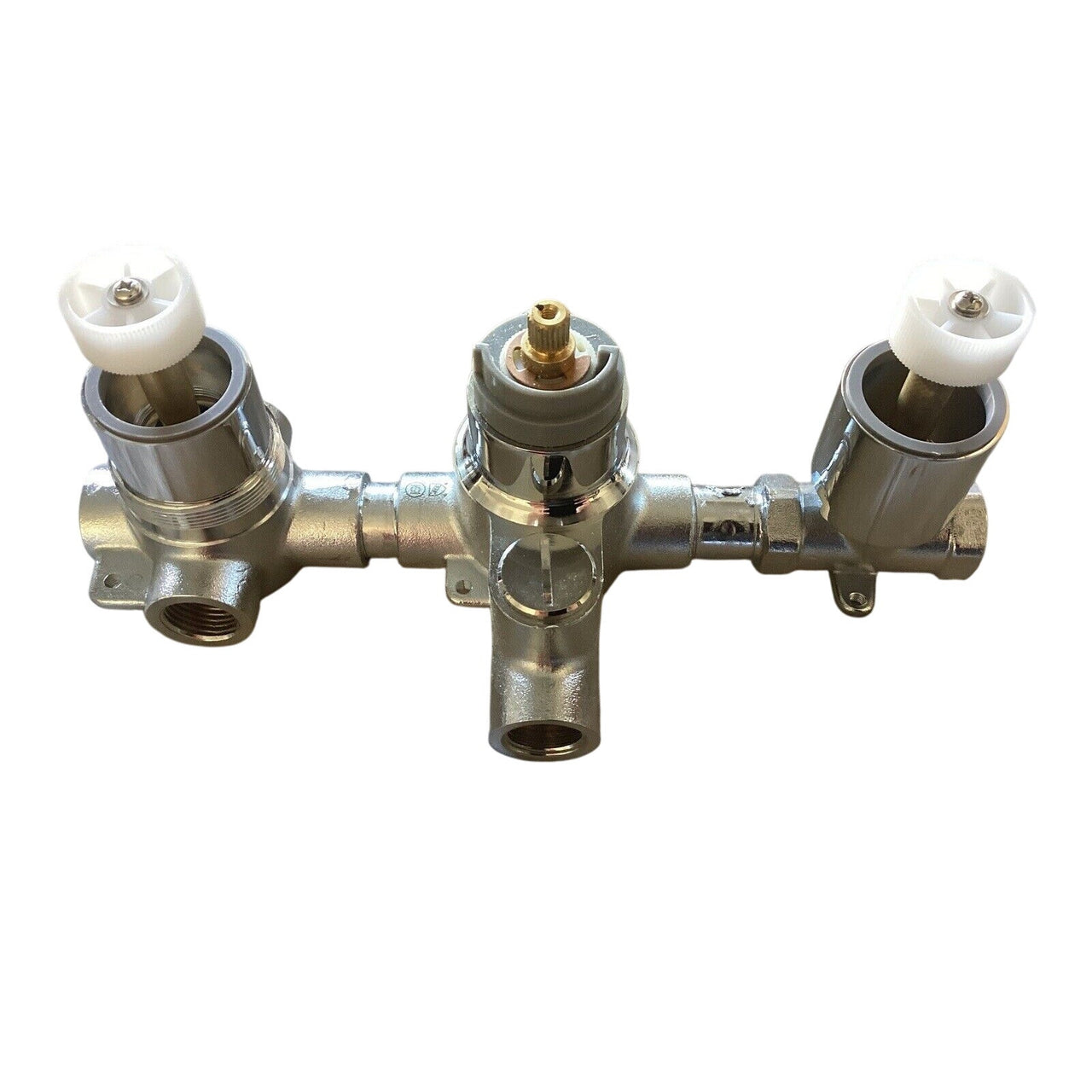 Signature Hardware 421529 4-Way Thermostatic Valve, Cross Handles - Chrome