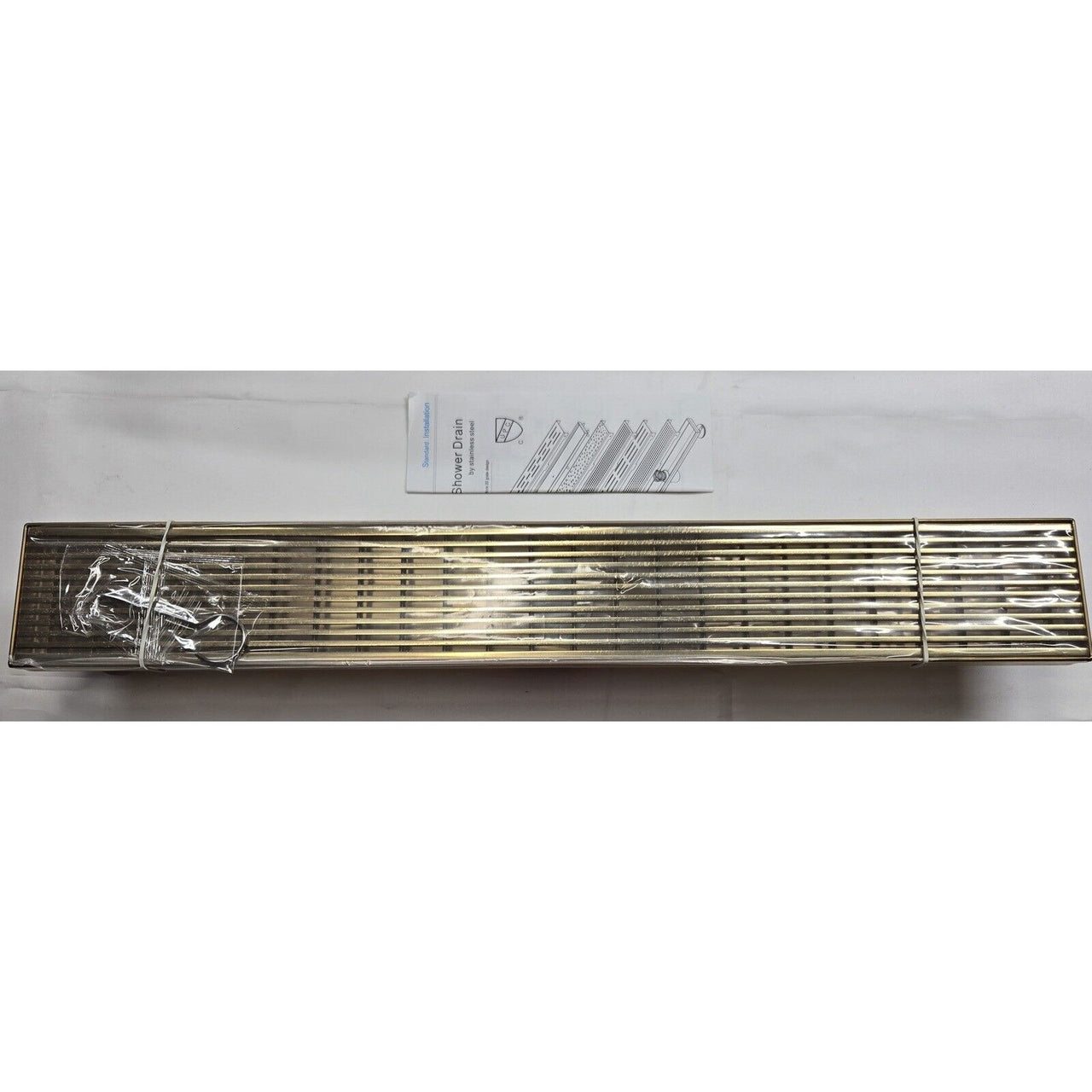 Signature Hardware 443296 Carmen 24" Linear Shower Drain - Polished Brass