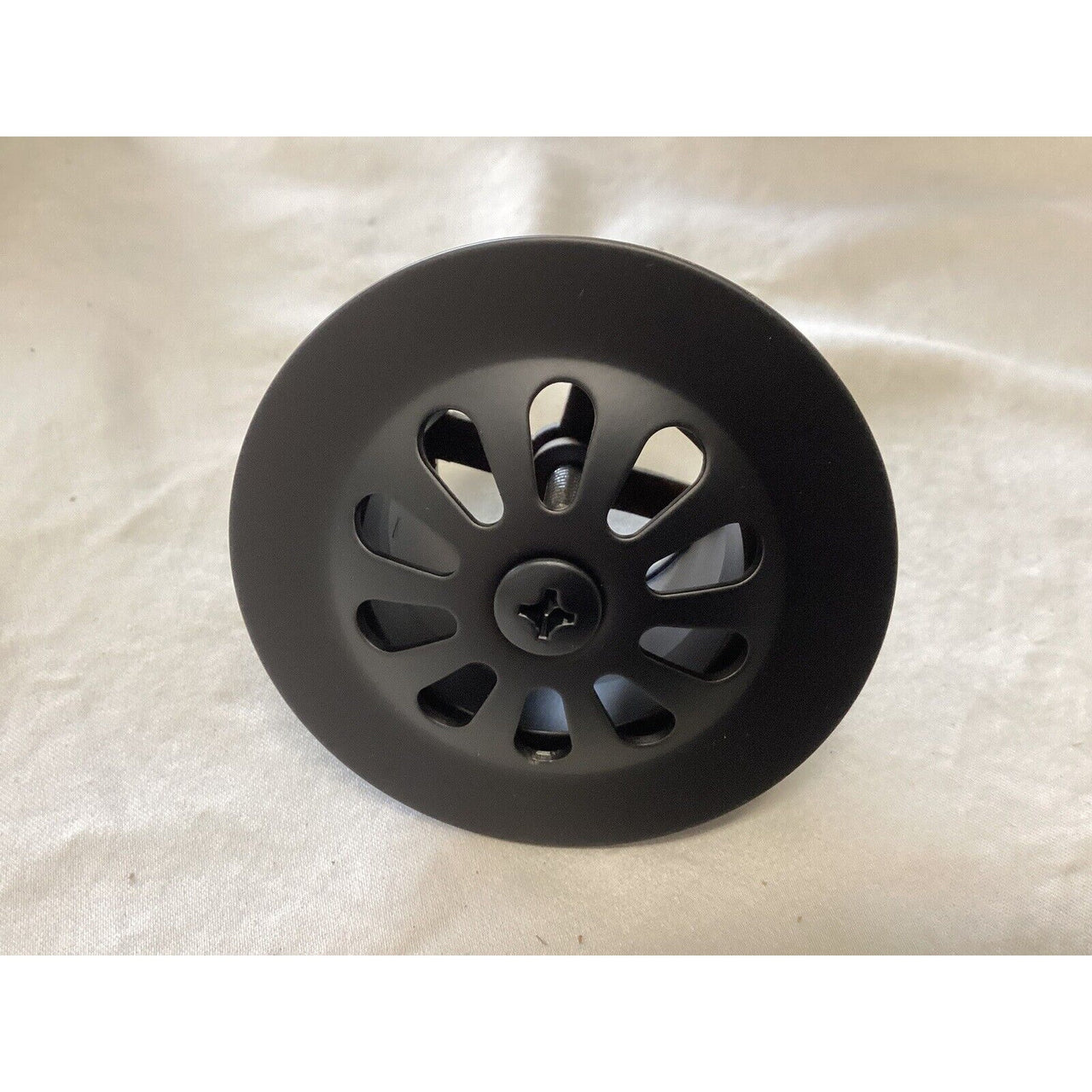 Signature Hardware HL-27043+4845-36-BLK Daisy Wheel Overflow Cover w/Bolt -Black