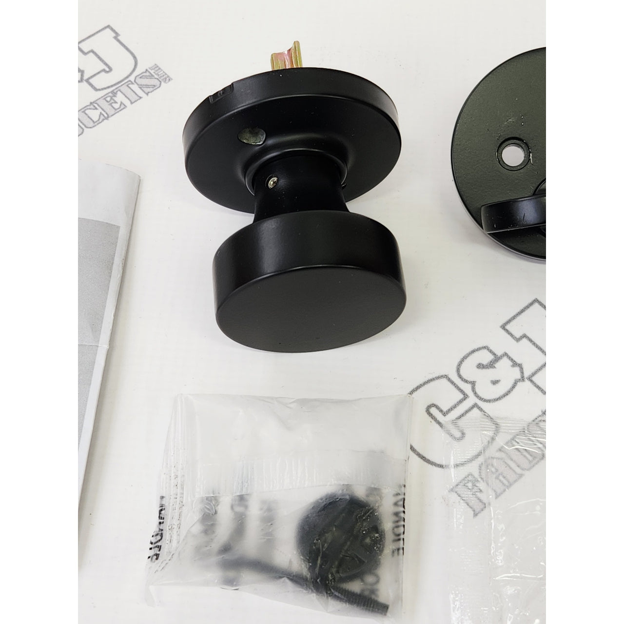 Kwikset 971PSKDT-517 Pismo Keyed Entry Handleset Interior Pack -Matte Black READ